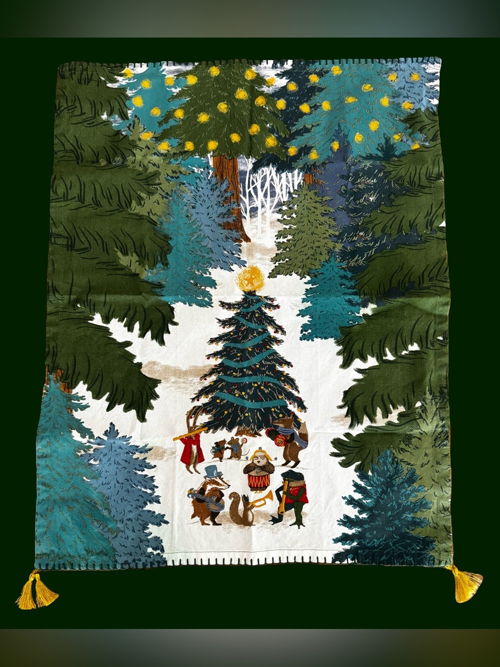 Anthropologie Festive Forest Kitchen Towel